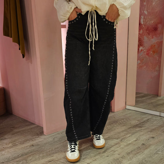 Jewelly balloon jeans 8605 Zwart