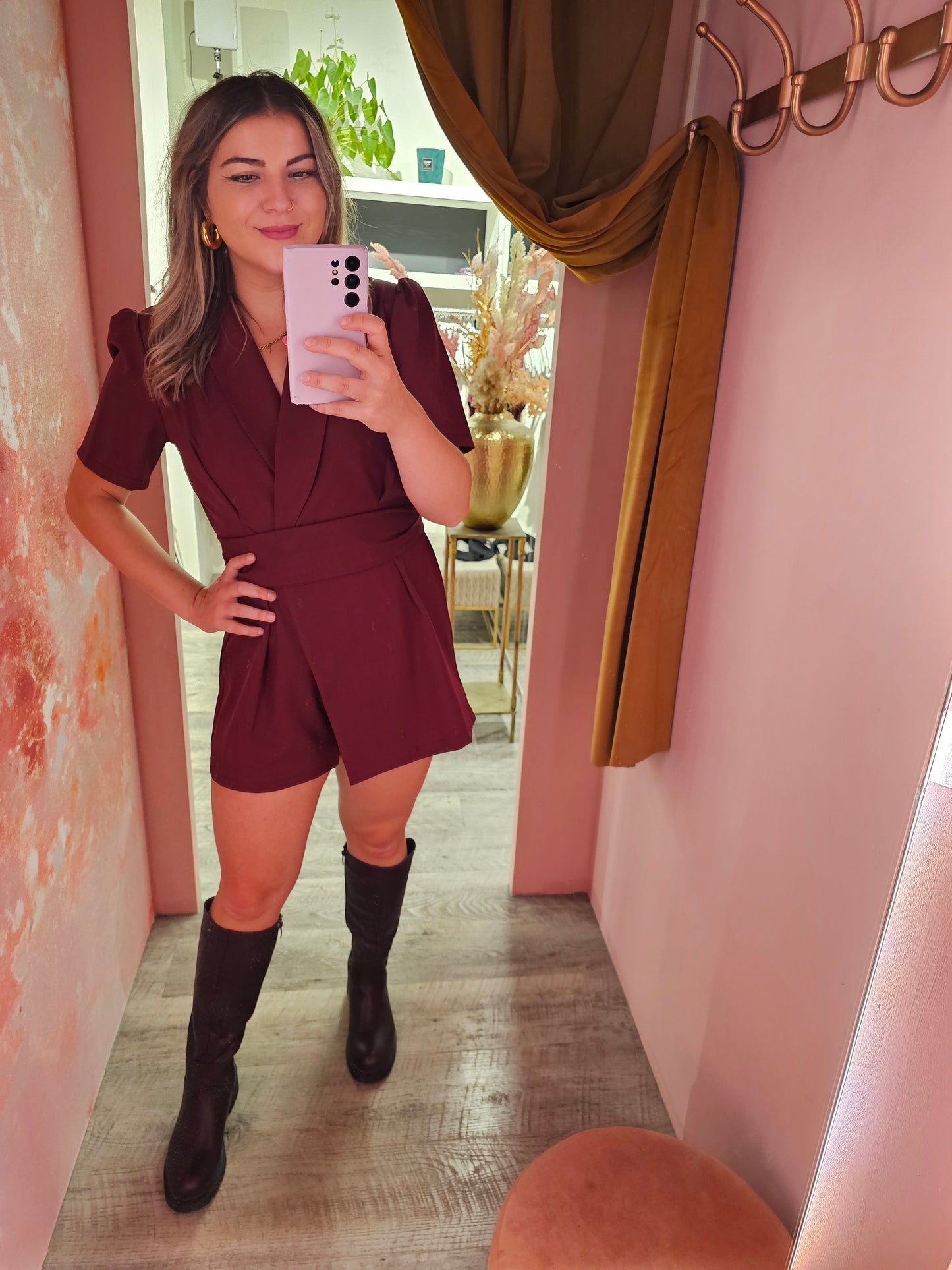 Playsuit strik 5906 Bordeaux