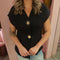 Asymmetrisch gilet zon 62070 Zwart