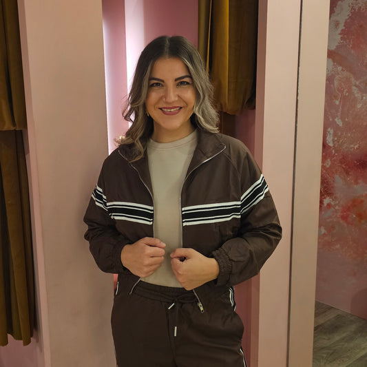 Bomber stripes 2936 Bruin