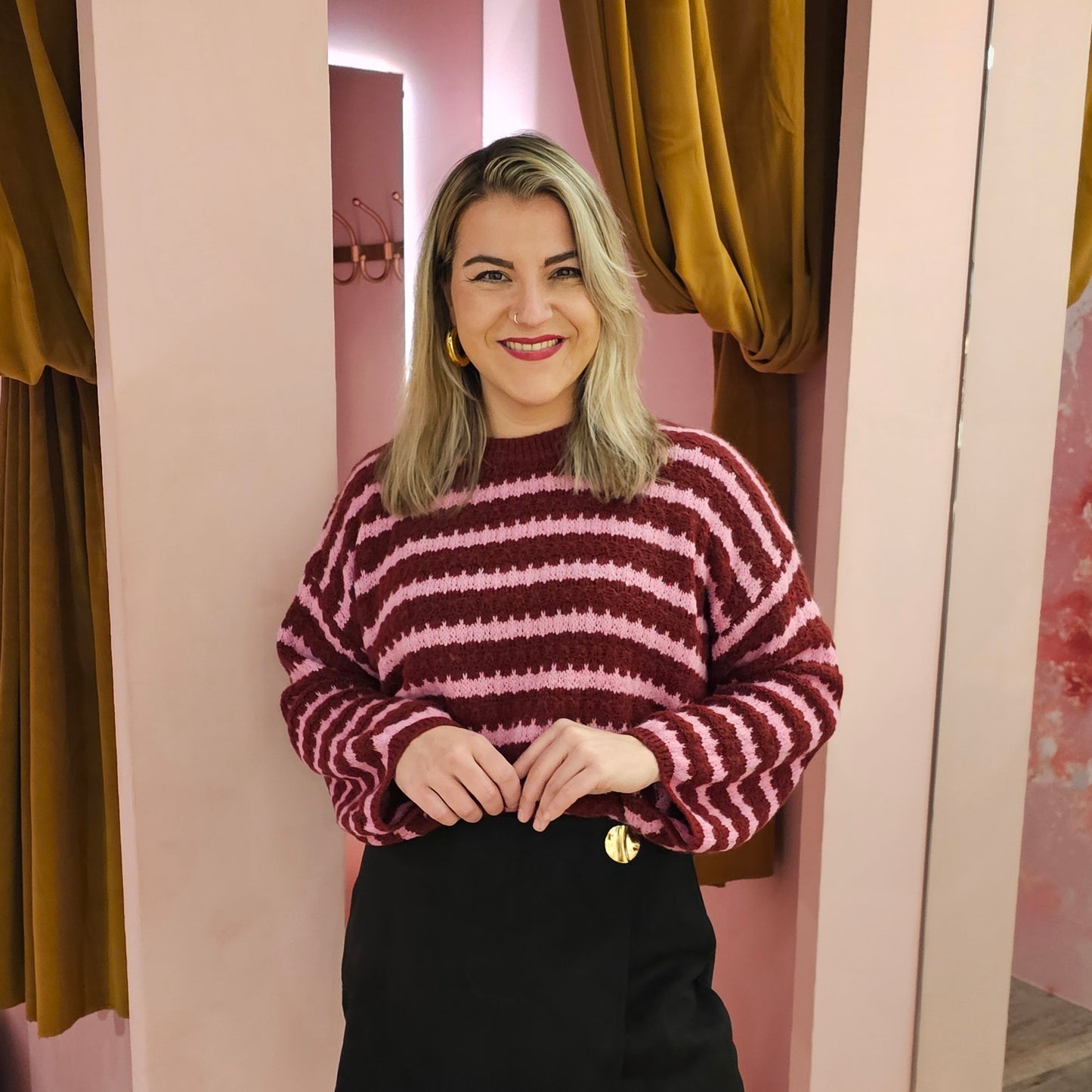 Knit stripes  51128 Bordeaux