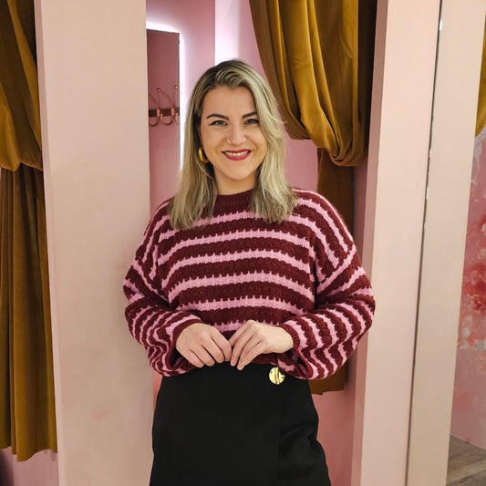 Knit stripes  51128 Bordeaux