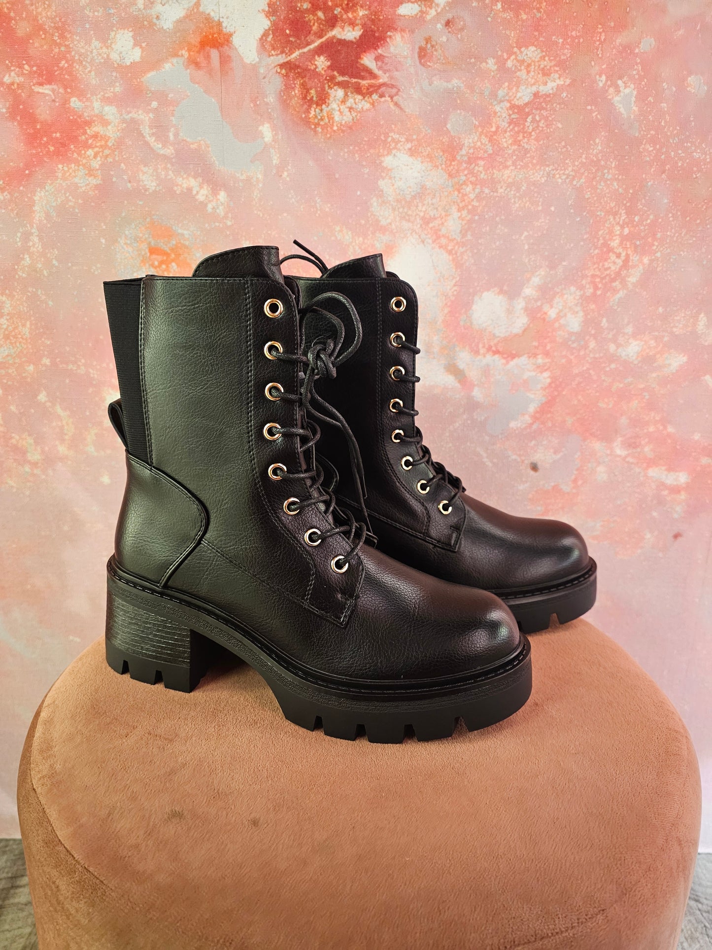 Veterboots  8056 Zwart