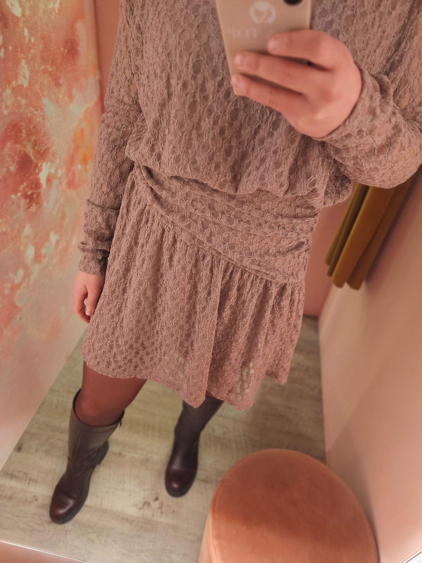 Jurkje kant 5932 Taupe
