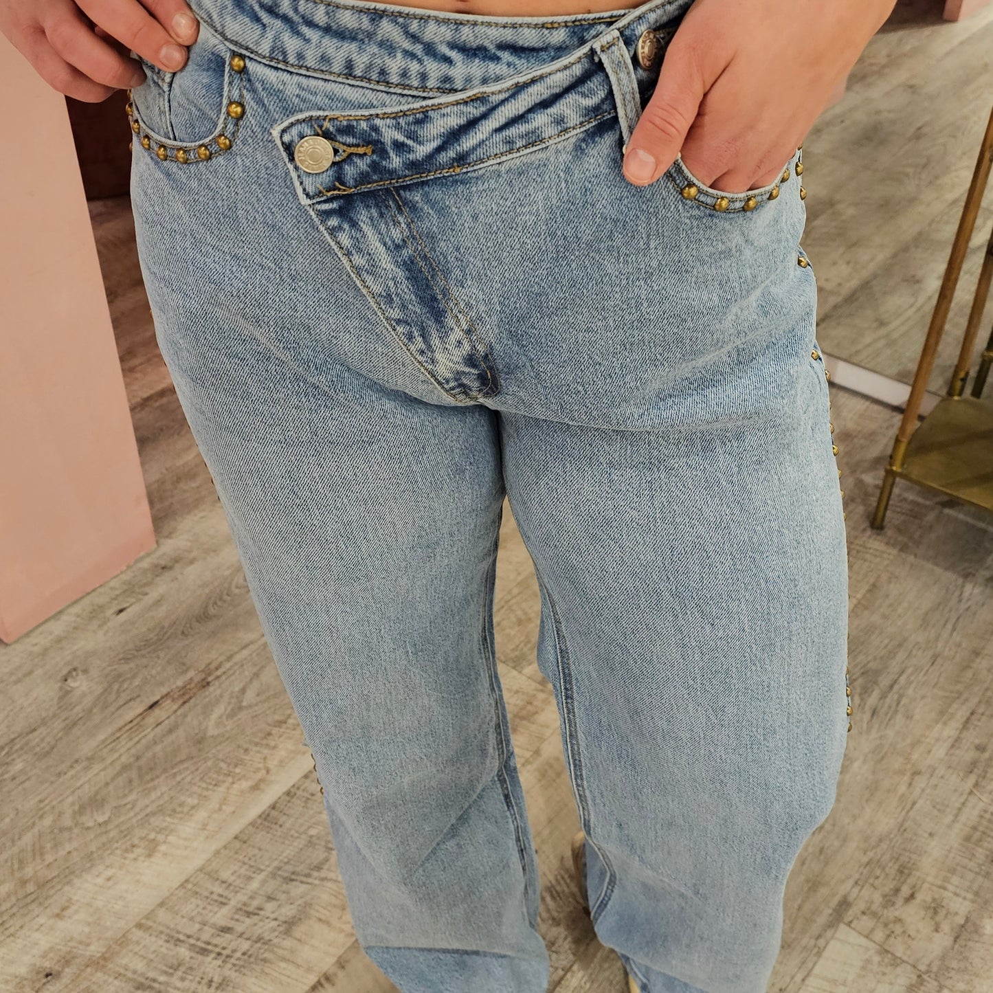 Wide leg studs 5386 Blauw