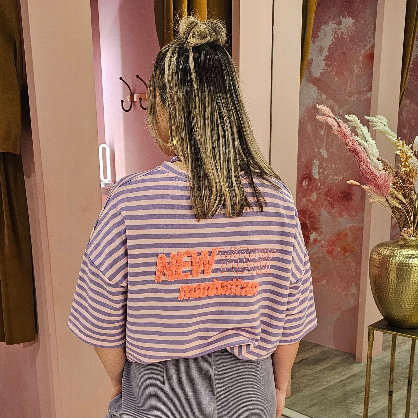 New York stripe shirt 01304 Lila