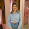Crop blouse gestreept 1211 Blauw