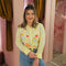 Blouse embroidery  855641 Geel