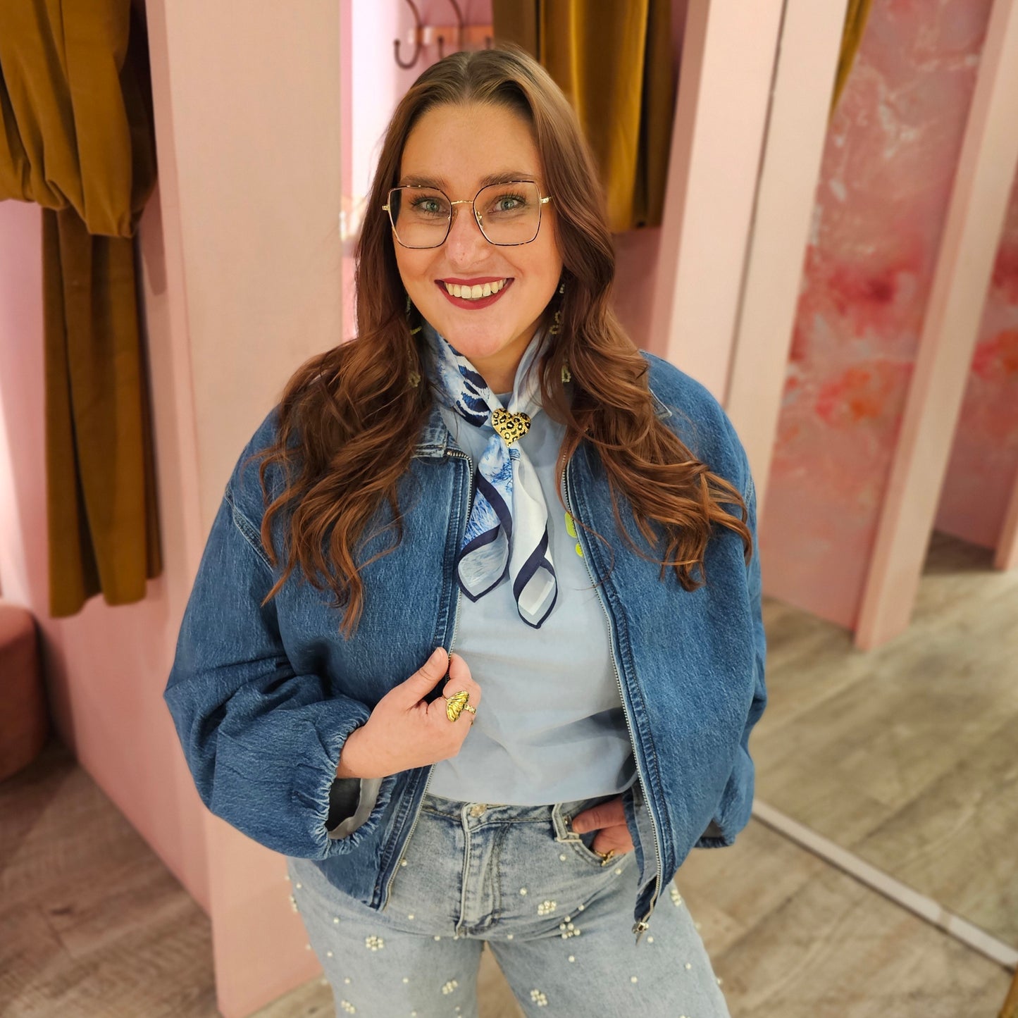 Denim bomber 2250 Blauw