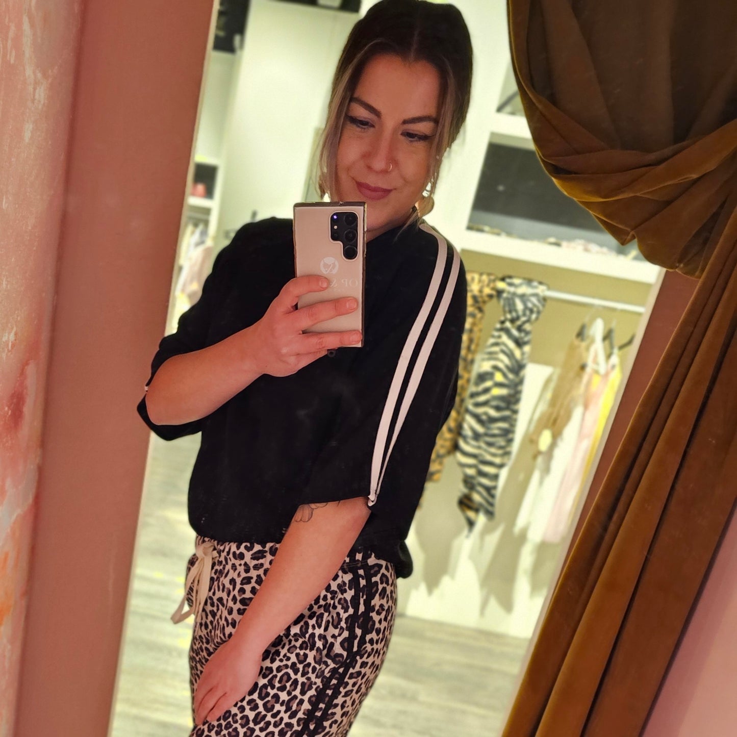 Soft shirt stripes 20478 Zwart