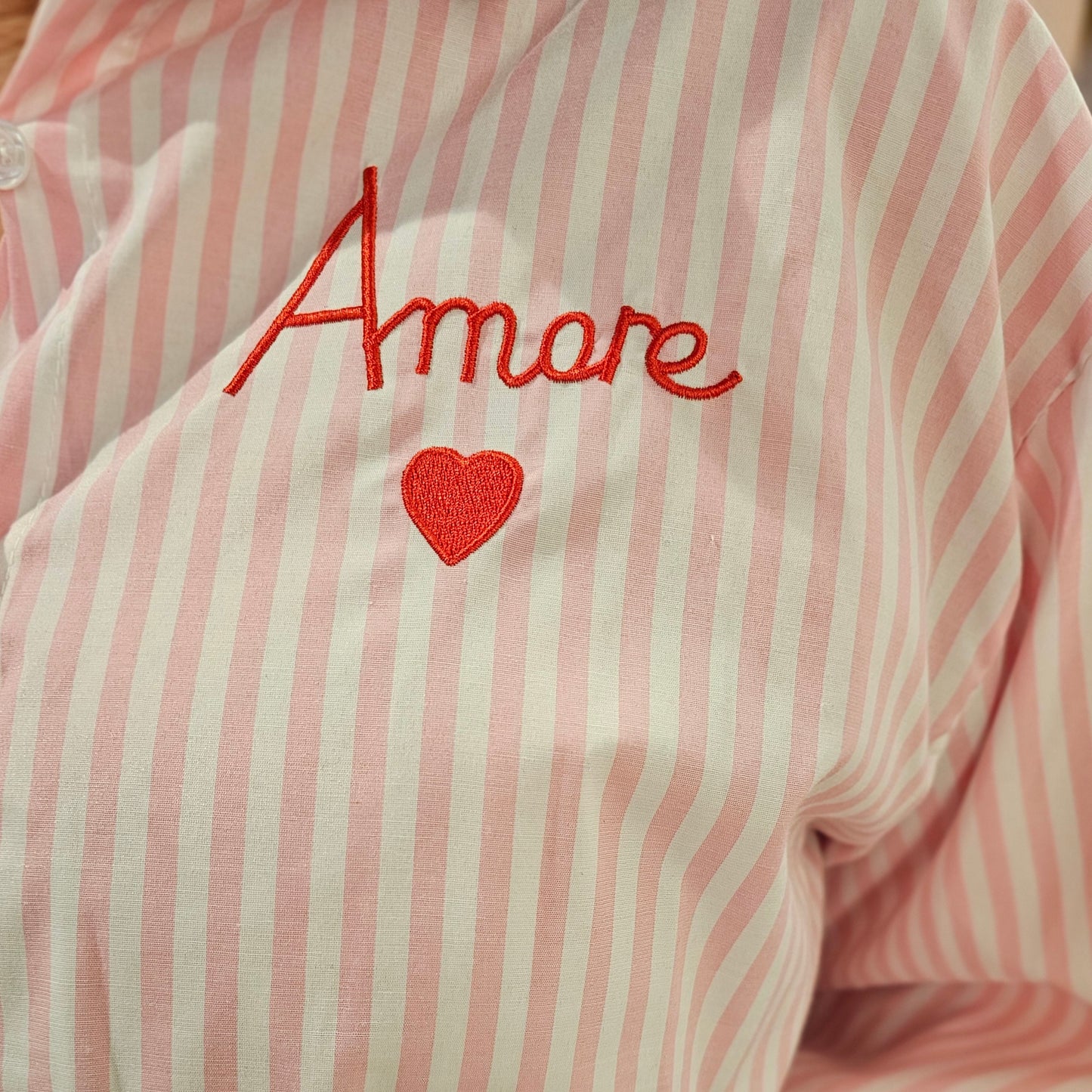 Stripe blouse Amore 12136 Roze