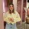 Oversized blouse kant 20799 Geel