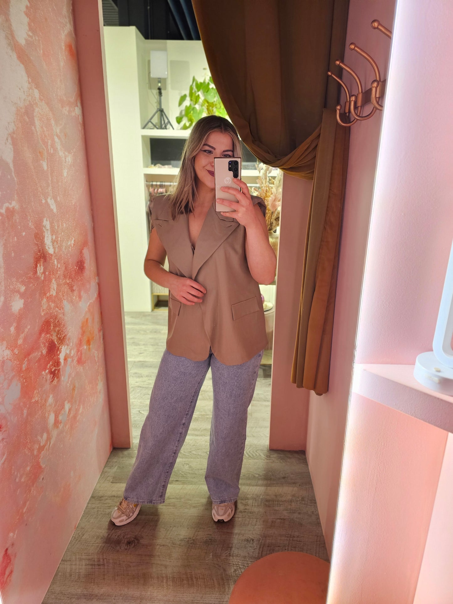 Gilet overslag 26166 Taupe