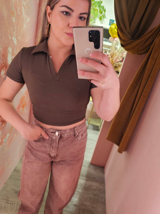 Crop polotop 3560 Bruin