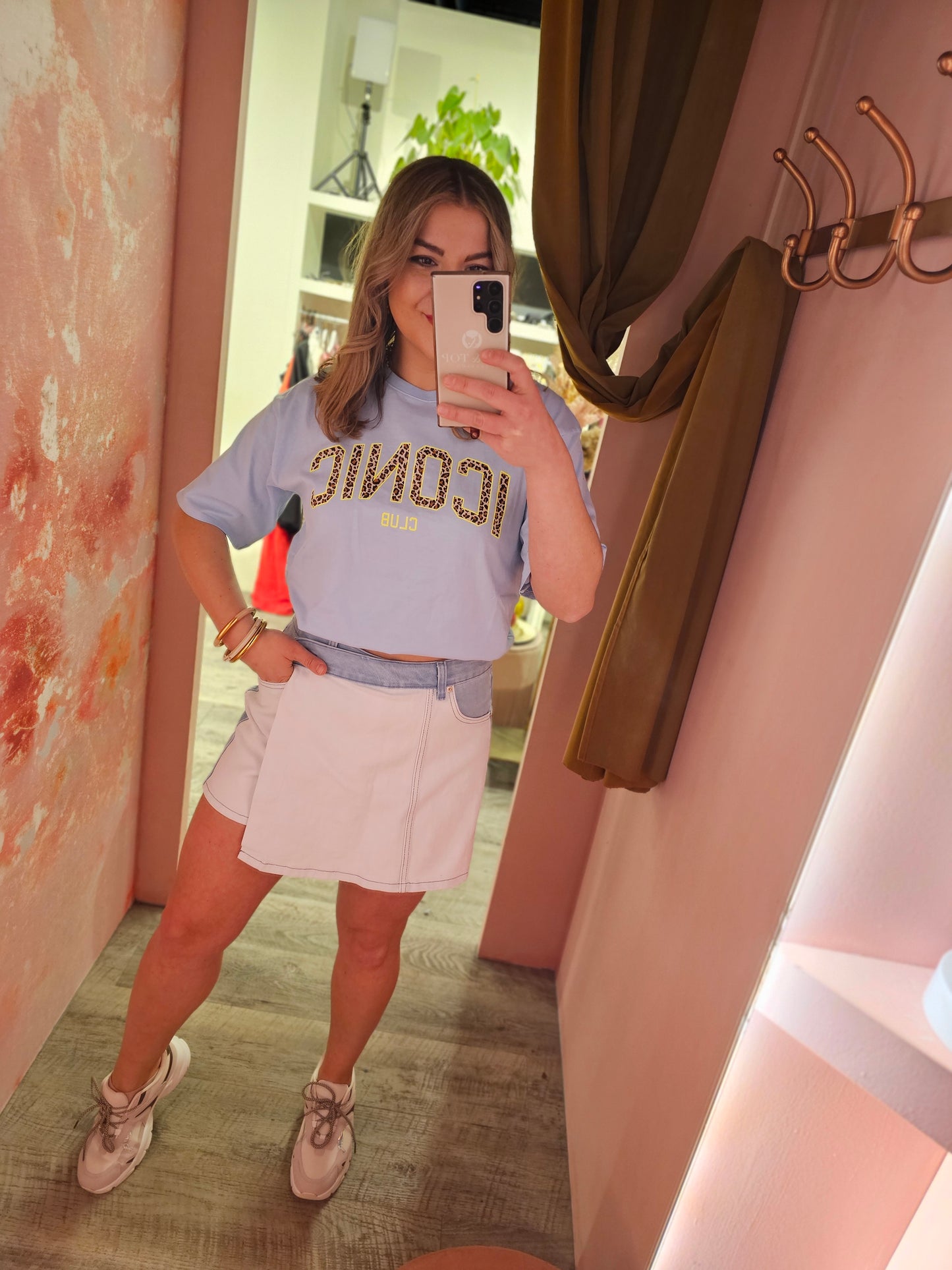 Skort two toned  947 Blauw