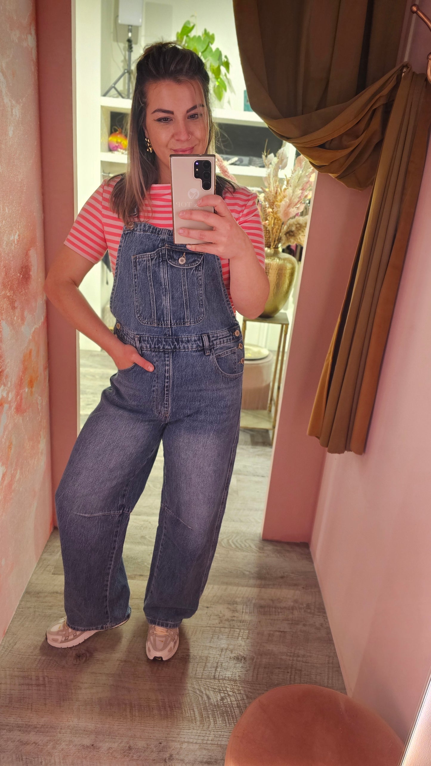 Denim tuinbroek balloon 8040 Blauw