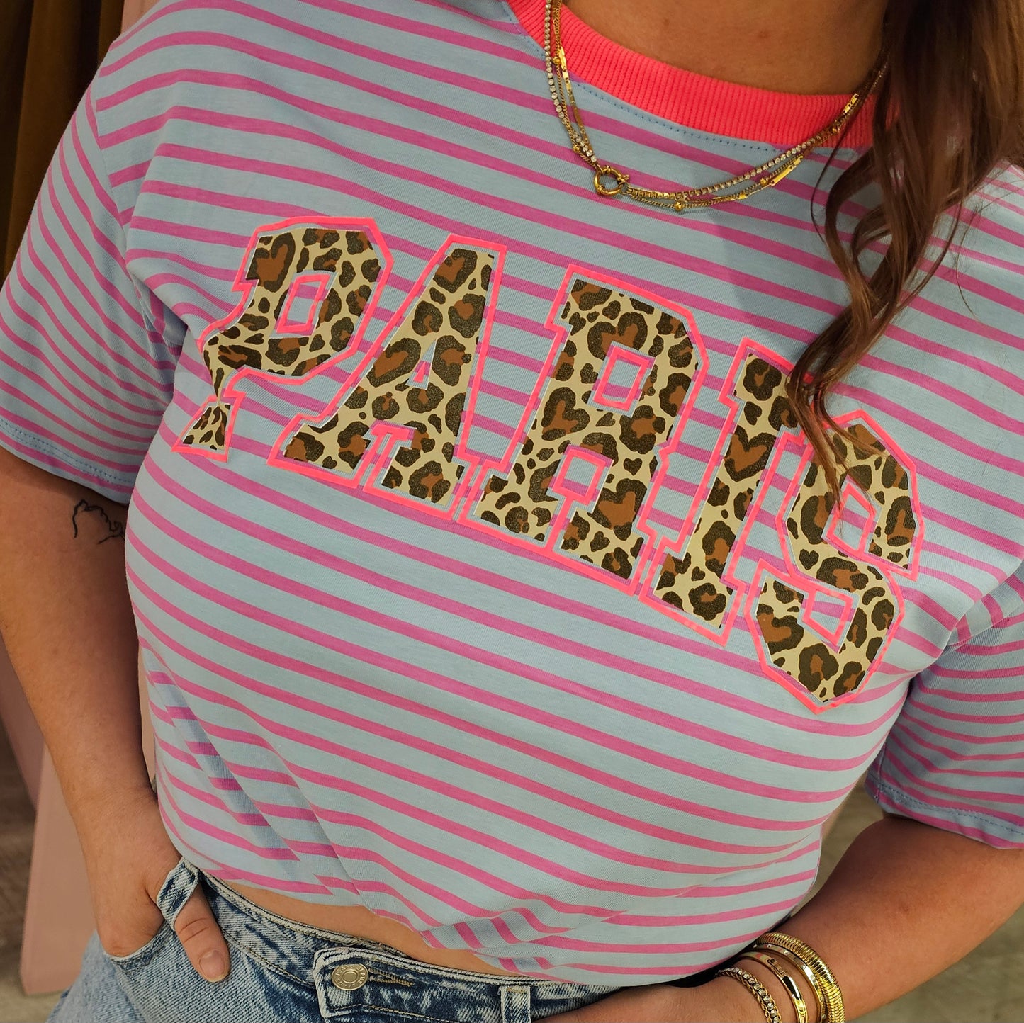 Shirt strepen Amour 00196 Blauw