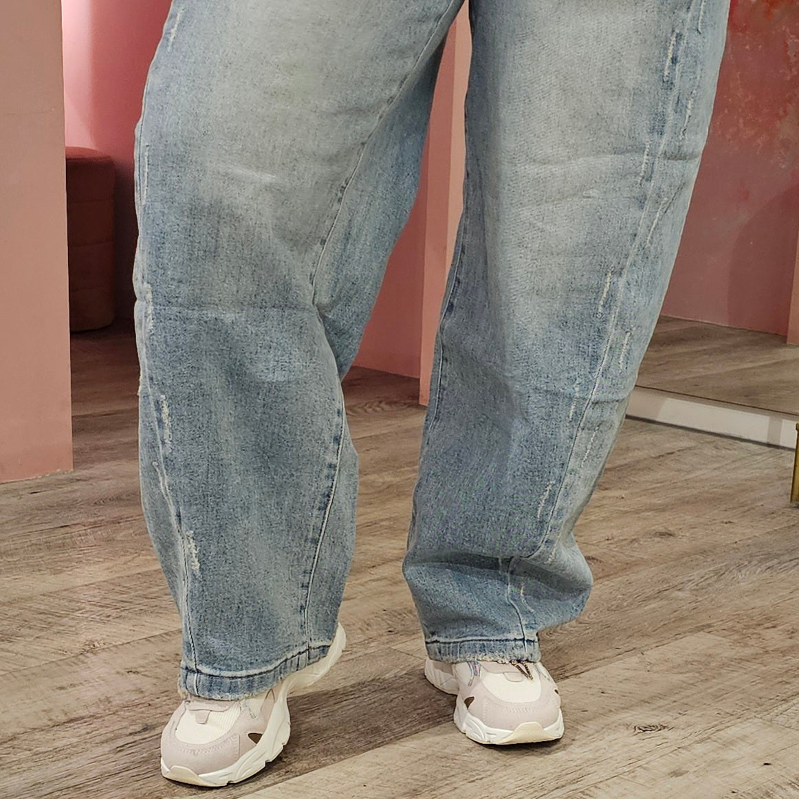 Balloon jeans destroyed 8661 Blauw
