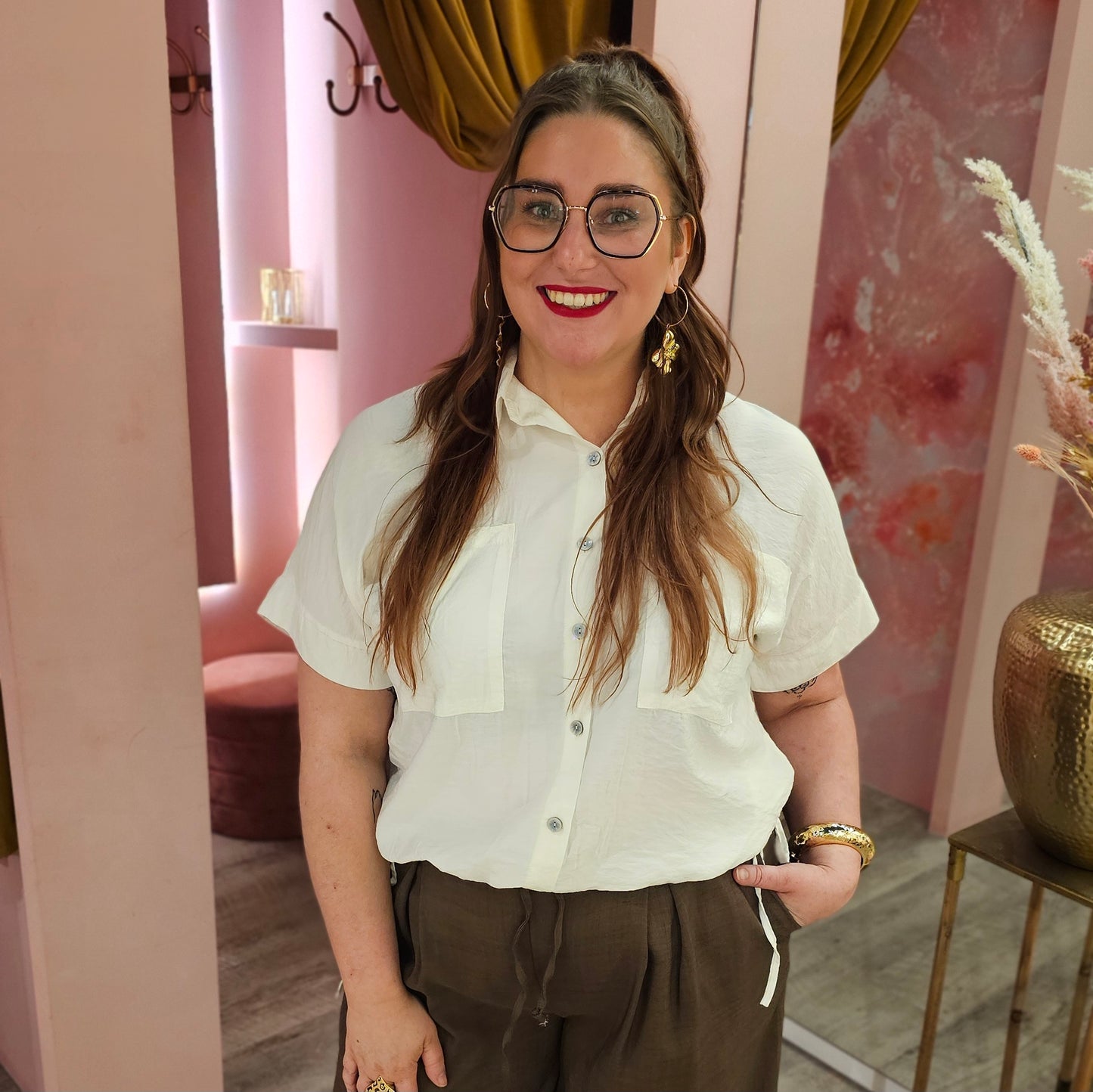 Opstrikblouse 68582 Ecru
