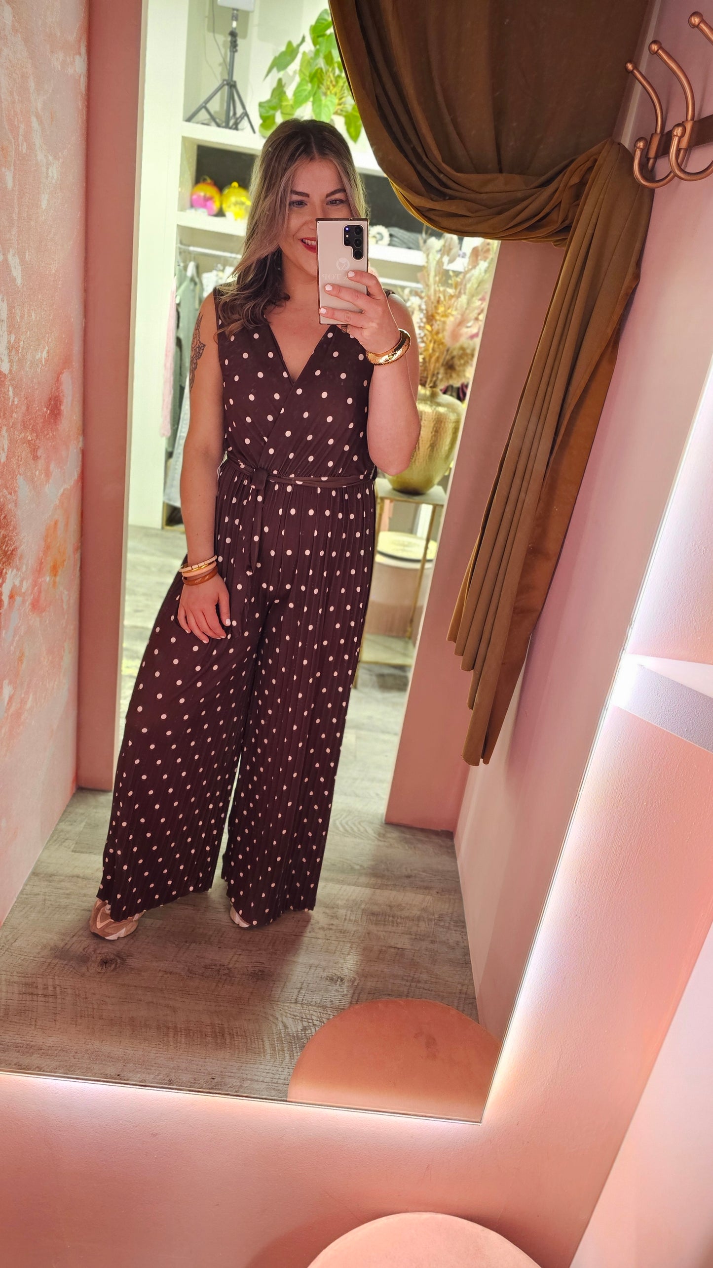 Polkadot jumpsuit travel 722 Bruin