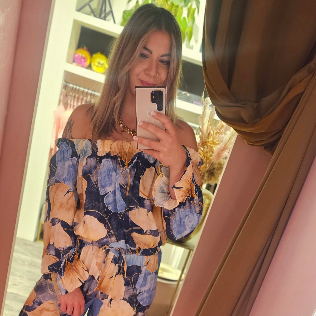 Tropical blouse  6686 Blauw