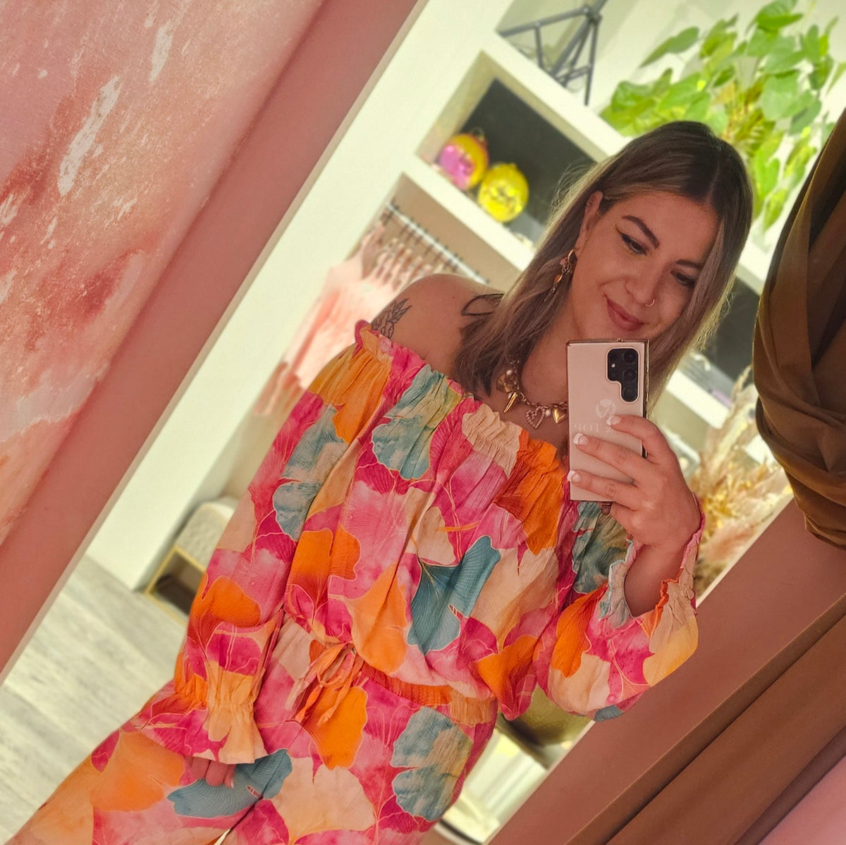 Tropical blouse  6686 Roze