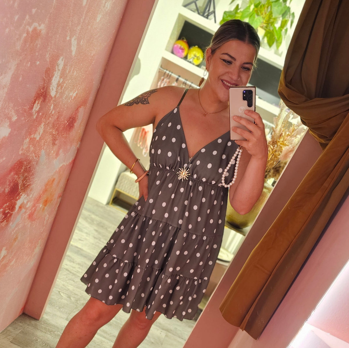 Jurk dots soleil 80176 Groen