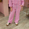 Mousseline wide leg 7380 Roze