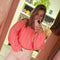 Mousseline off shoulder top 8424 Oranje