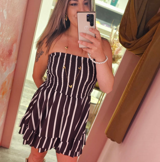Strapless playsuit 5177 Bruin