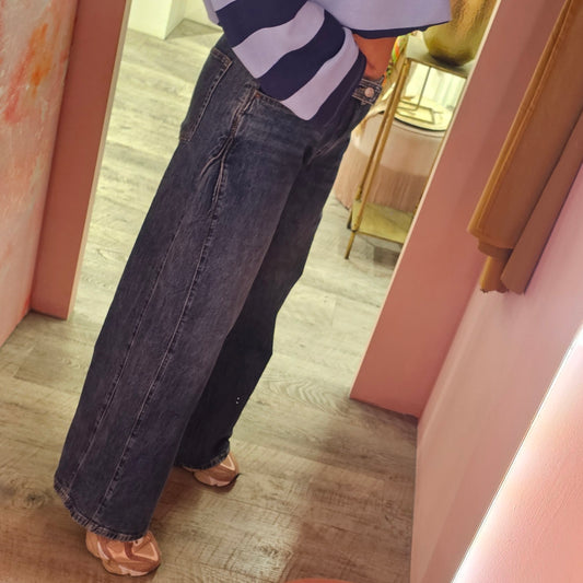 Jeans plooien 9643 Blauw