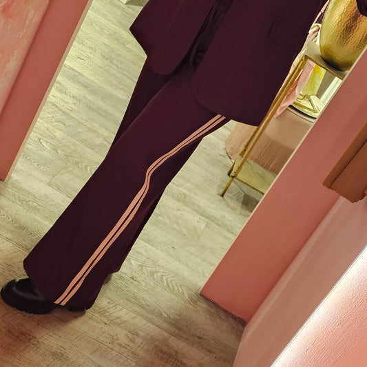 Pantalon stripes set 51572-1 Bordeaux