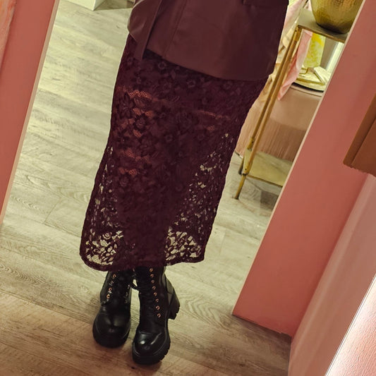Lace skirt 60303 Bordeaux
