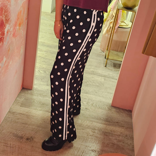 Broek strepen/ dots 03876 zwart