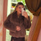 Fluffy jas 2506 Taupe