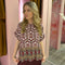 Oversized printblouse 63023 Burgundy