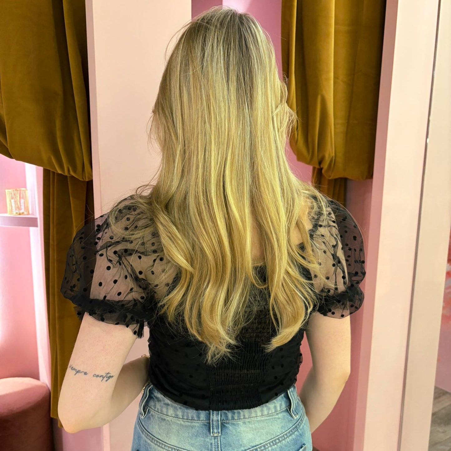 Top polkadot 1885 Zwart