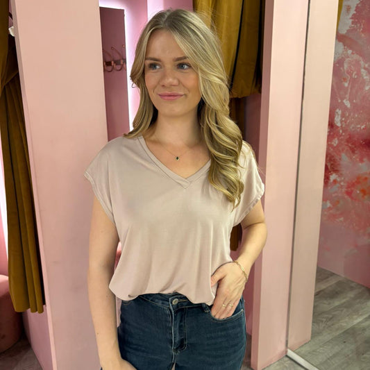 Travel shirt 59421 Oud roze