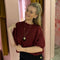 Knit short sleeve 30128 Burgundy