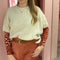 Knit short sleeve 30128 Beige