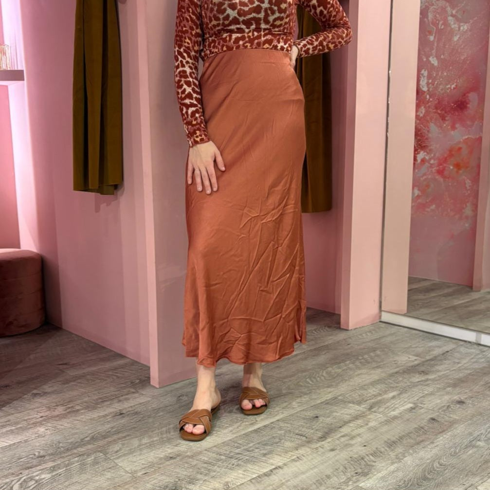 Rok satinlook 00626-2 Terracotta