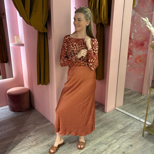 Rok satinlook 00626-2 Terracotta