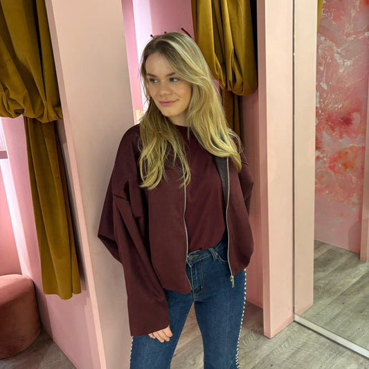 Bomber oversized 87058 Bordeaux