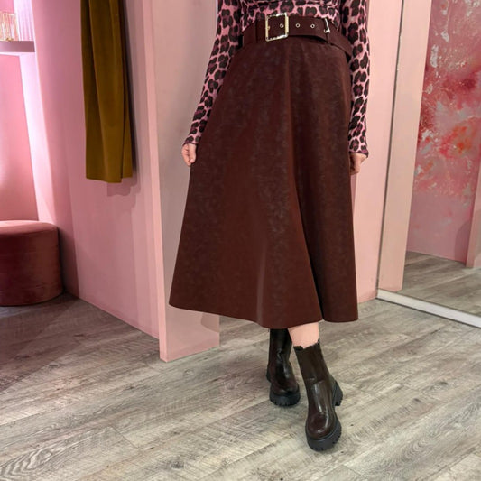 PU smoke skirt 3013 Bordeaux