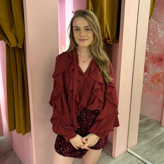 Blouse ruches 59892 Bordeaux