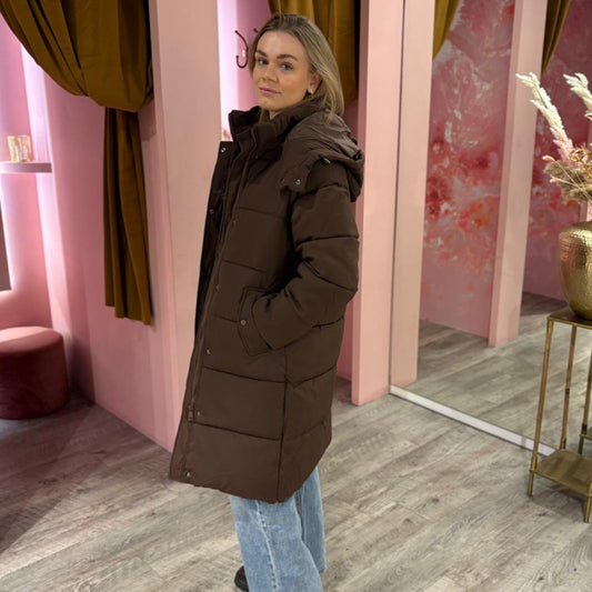 Gewatteerde jas 260-2 Bruin