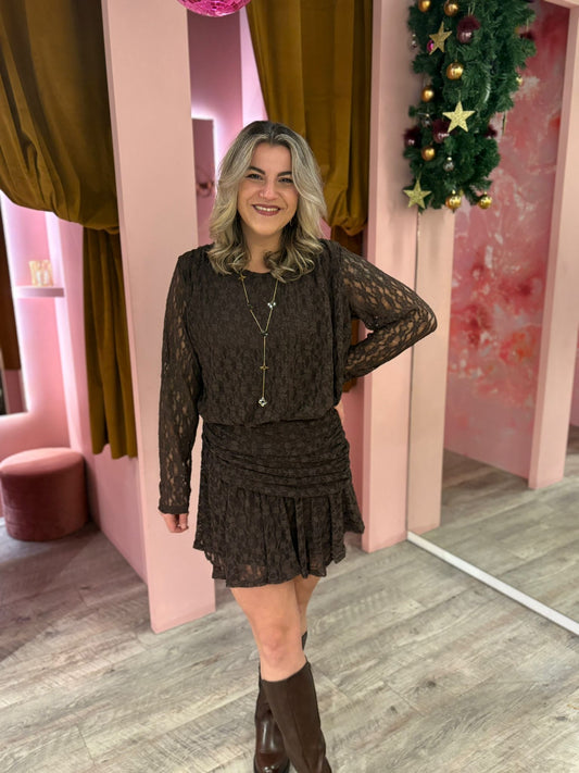 Jurk kant 4294 Bruin