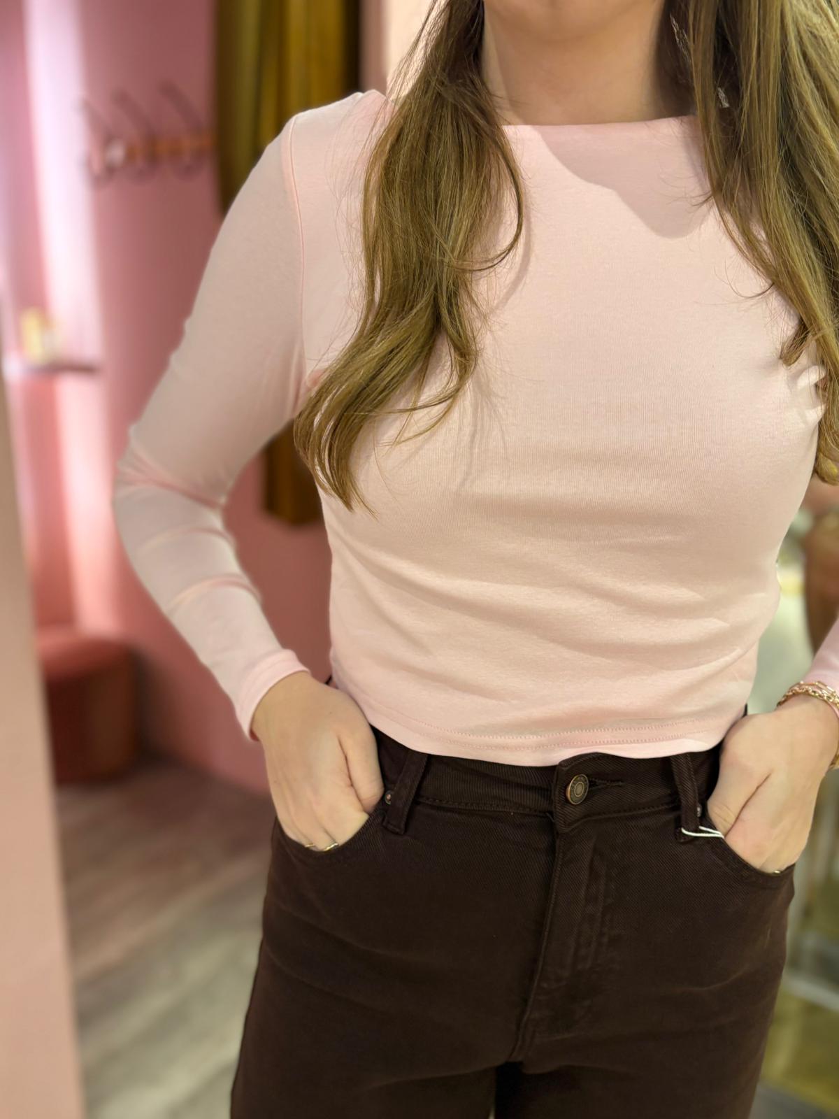Crop top 250026 Roze