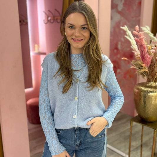 Gilet alpaca 24101 babyblauw