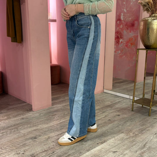 Balloon jeans two toned 1192 Blauw